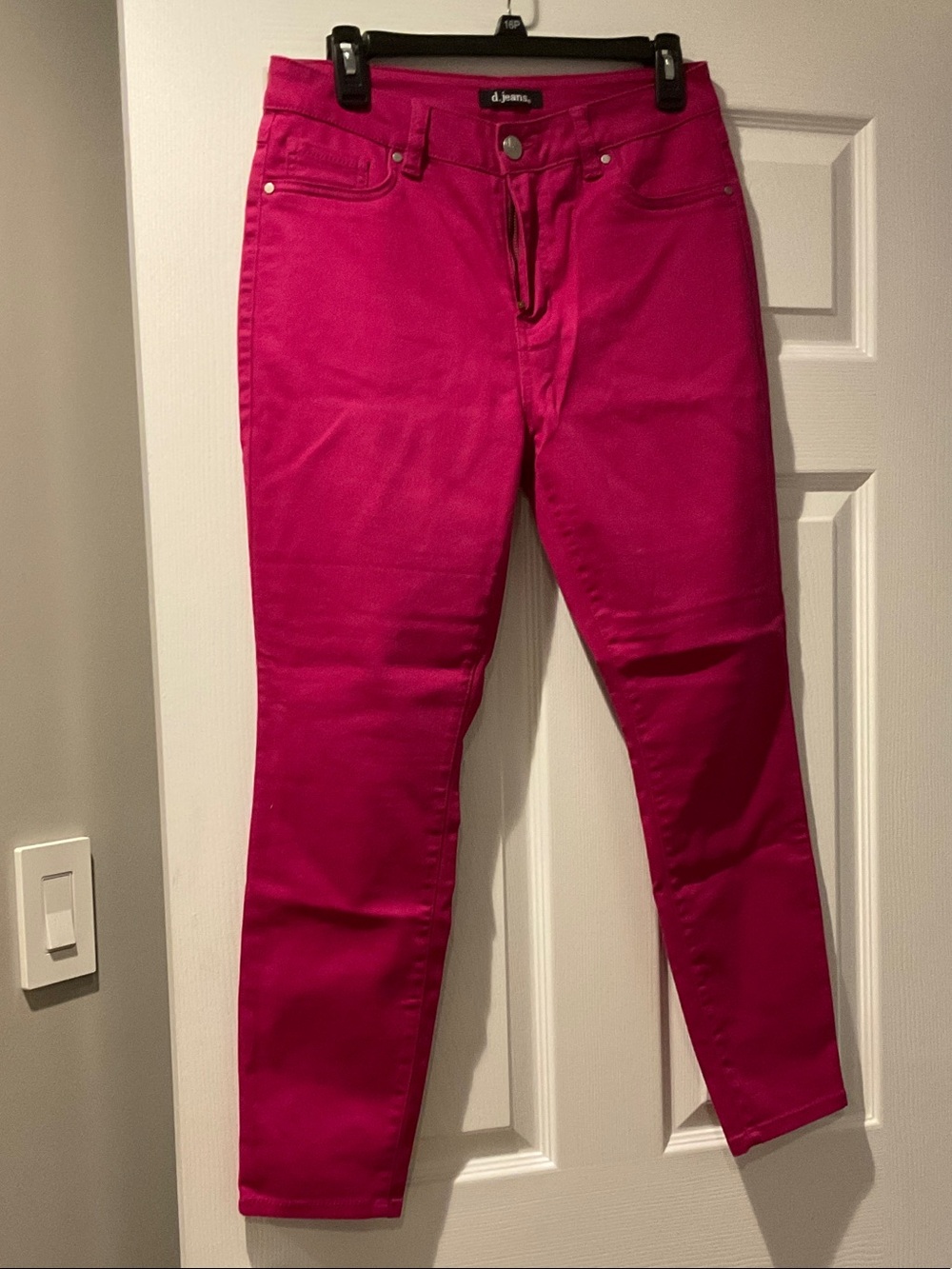 d. jeans High-Rise Fuchsia Pink Slim Jeans - Picture 2 of 5